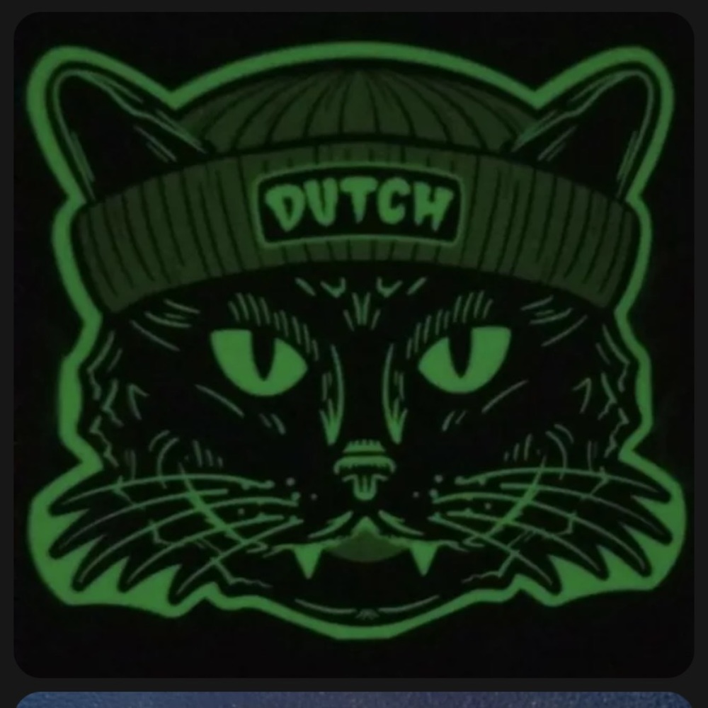 Dutch Bros Glow In The Dark Cat Sticker - Picture 2 of 2